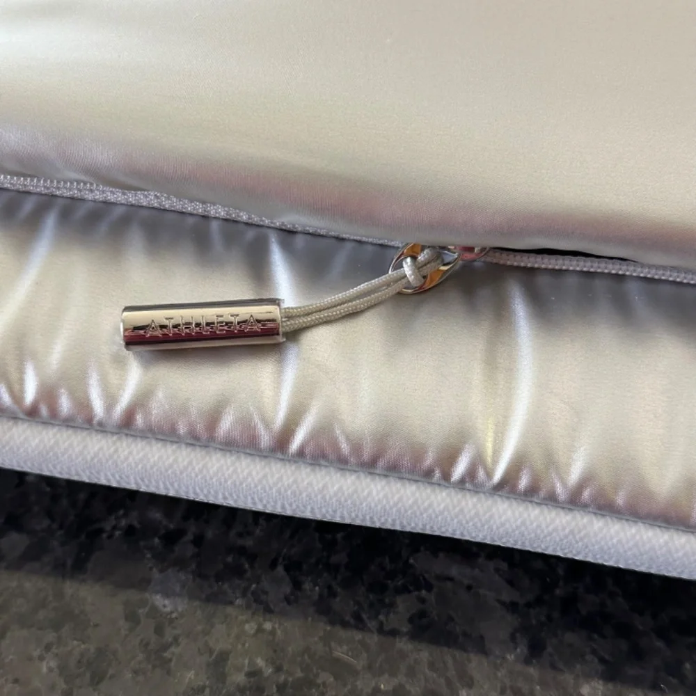 Athleta Silver Metallic Laptop Sleeve VGUC